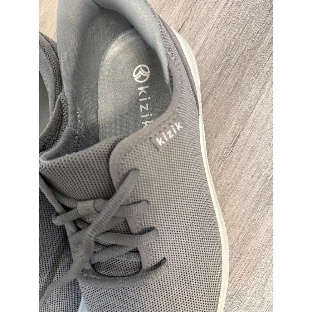 Kizik Madrid Handsfree Sneakers Mens 9.5 Womens 11 Gray Knit Gray Shoes